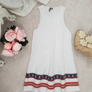 Asos white EMBELISHED embroidered Aztec dress 00